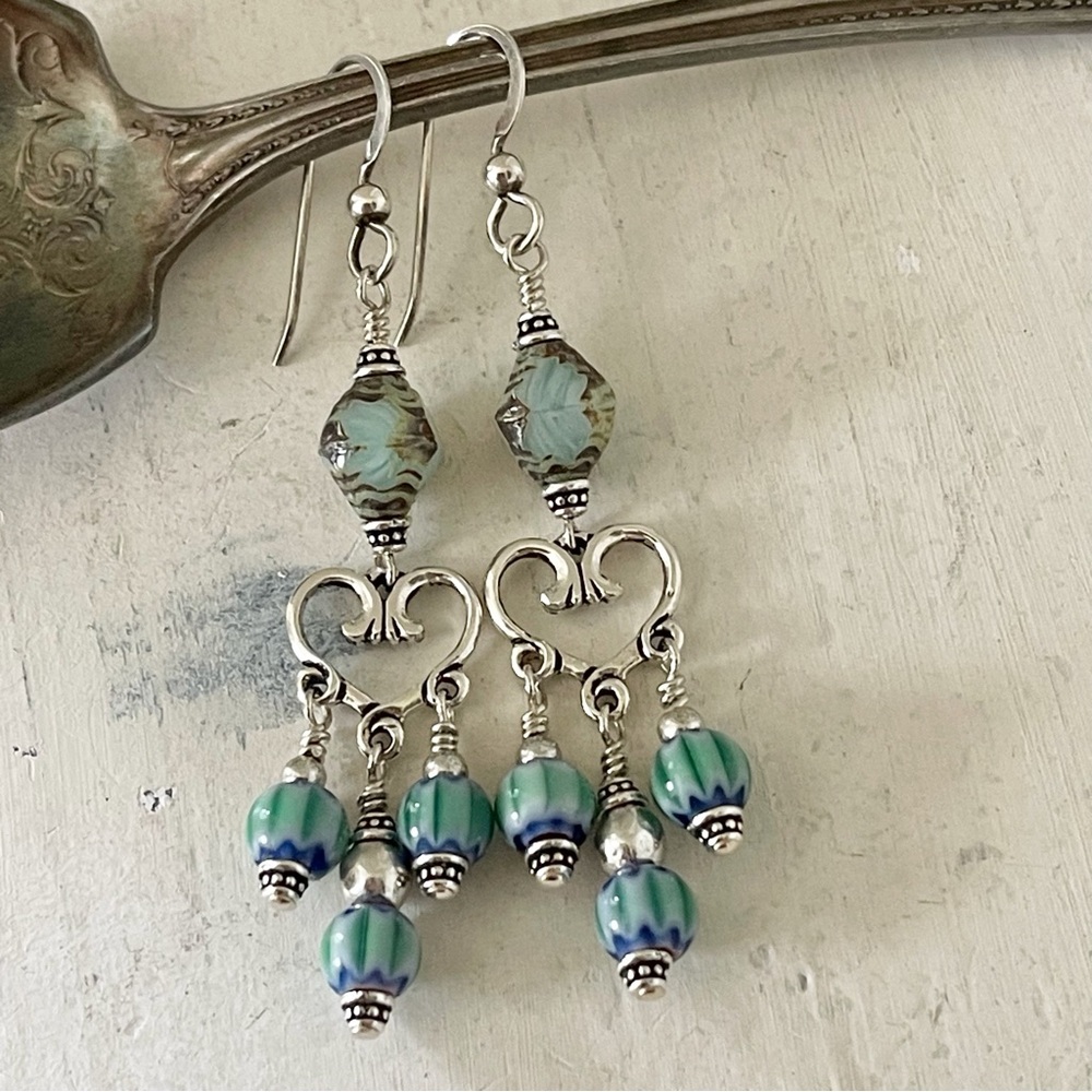 “Bohemian Charm” - Dangle Earrings - Picture 4 of 7